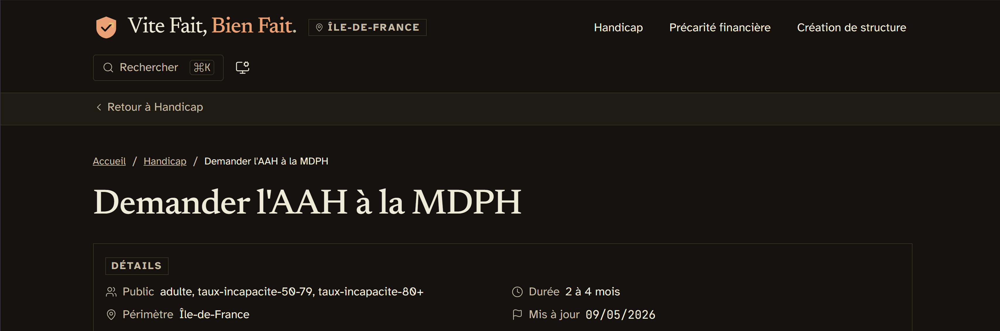 Vite Fait, Bien Fait